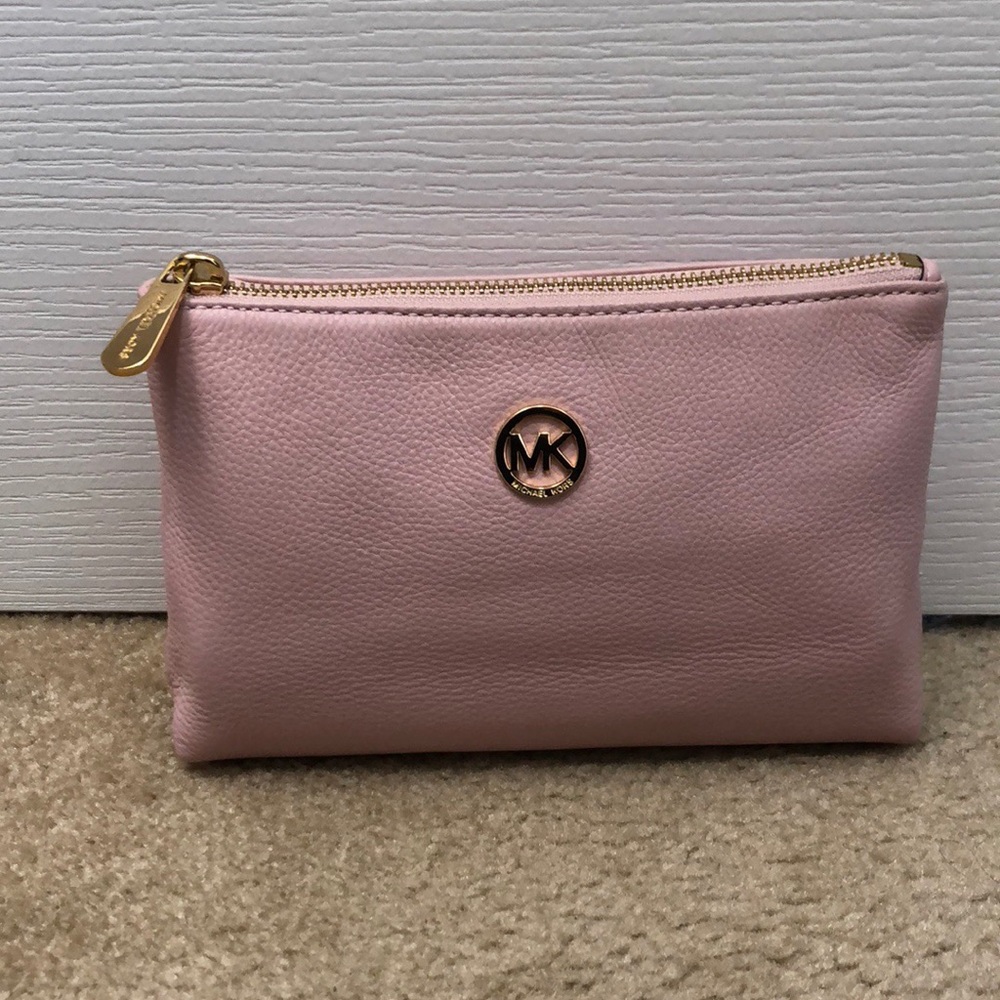 Michael Kors leather makeup bag